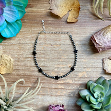 Load image into Gallery viewer, Black Onyx Star Bracelet – Sterling Silver Pearls