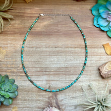 Load image into Gallery viewer, Turquoise Heishi & Hematite Necklace – 18"