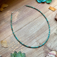 Load image into Gallery viewer, Turquoise Heishi & Hematite Necklace – 18"