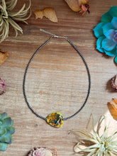 Load image into Gallery viewer, 3mm Sterling Silver Pearl & Palomino Variscite Necklace