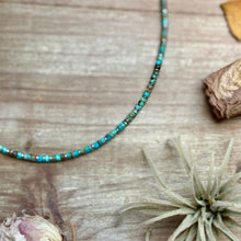 Load image into Gallery viewer, Turquoise Heishi & Hematite Necklace – 18"