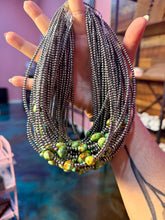 Load image into Gallery viewer, 3mm Sterling Silver Pearl & Sonoran Gold Turquoise Necklace