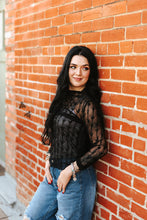 Load image into Gallery viewer, Lariat Lace Mesh in Black