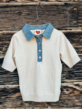 Load image into Gallery viewer, Blue Collar Top
