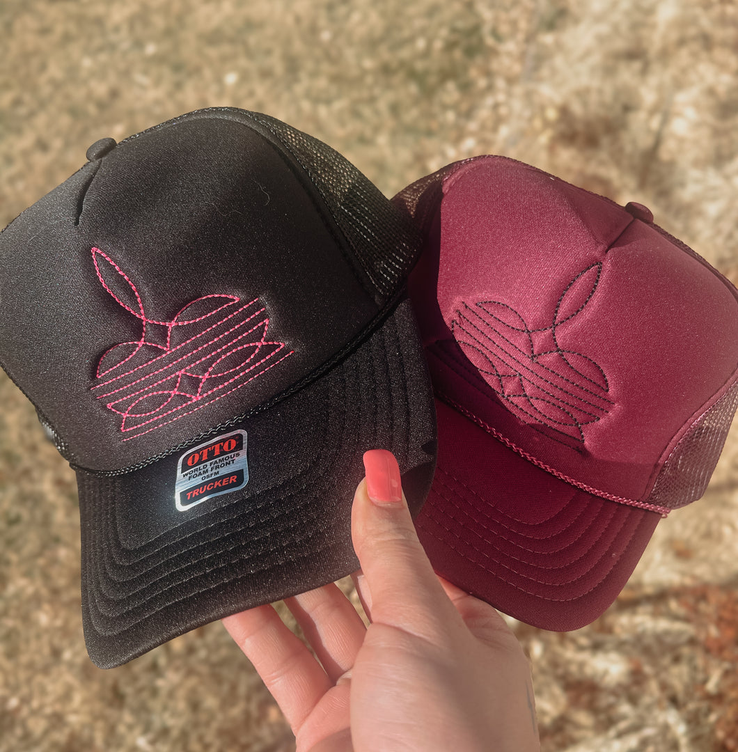 Boot Stitch Trucker Hat