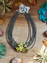 Load image into Gallery viewer, 3mm Sterling Silver Pearl &amp; Palomino Variscite Necklace
