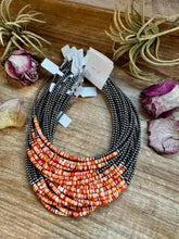 Load image into Gallery viewer, Spiny Oyster Heishi &amp; Sterling Silver Pearl Choker
