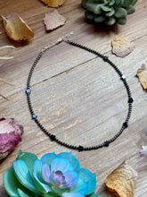 Load image into Gallery viewer, 15” Black Onyx Star Necklace – Sterling Silver Pearls
