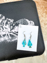 Load image into Gallery viewer, Blue Indigo Slab Earrings
