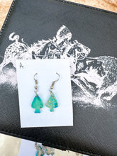 Load image into Gallery viewer, Blue Indigo Slab Earrings
