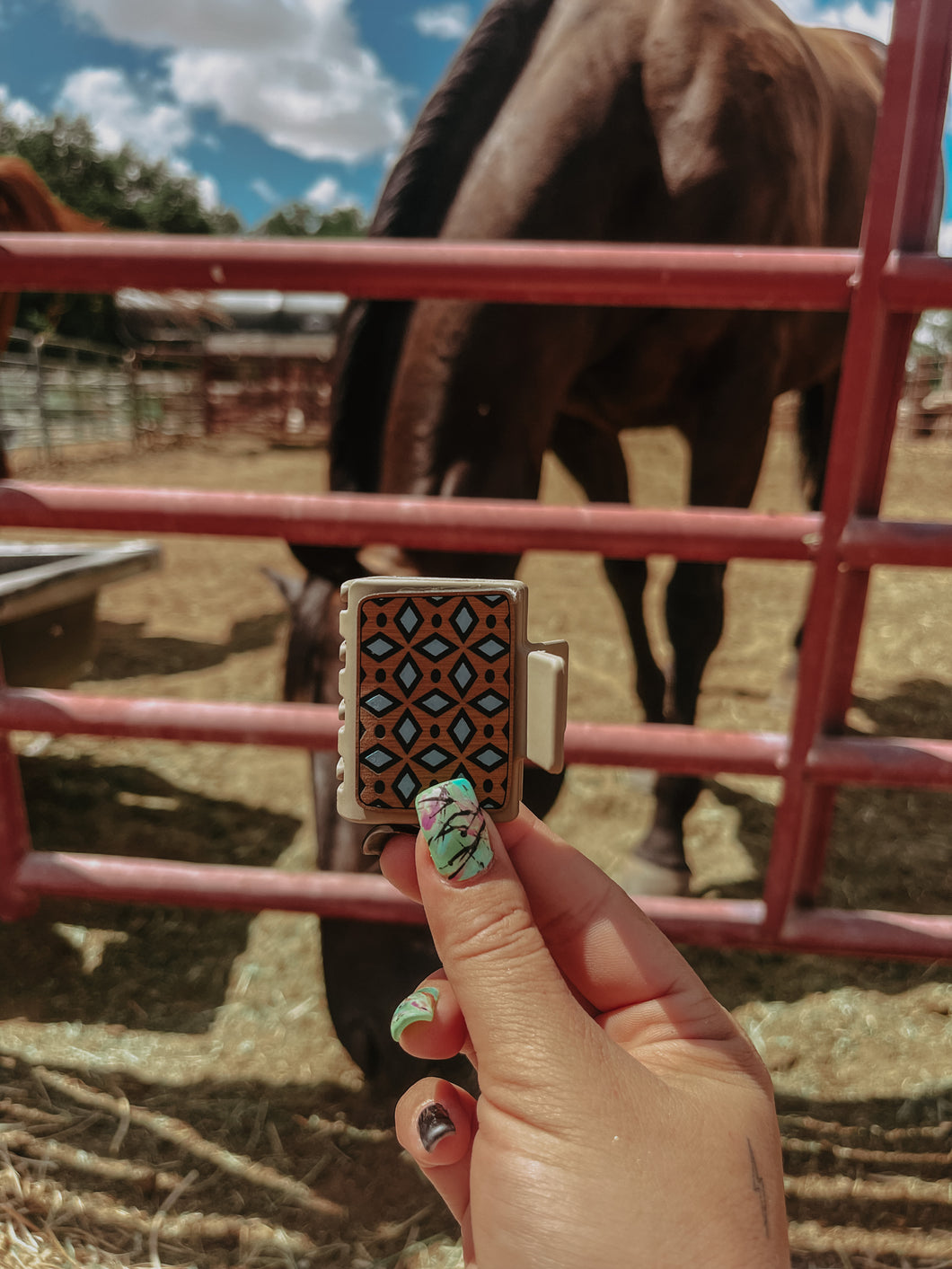 Small Leather Claw Clip