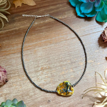 Load image into Gallery viewer, 3mm Sterling Silver Pearl &amp; Palomino Variscite Necklace
