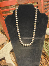 Load image into Gallery viewer, 20” Bryannen Halwood Sterling Silver Navajo Pearl Necklace
