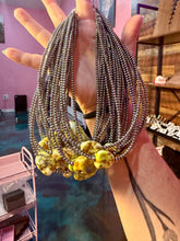 Load image into Gallery viewer, 3mm Sterling Silver Pearl &amp; Palomino Variscite Necklace
