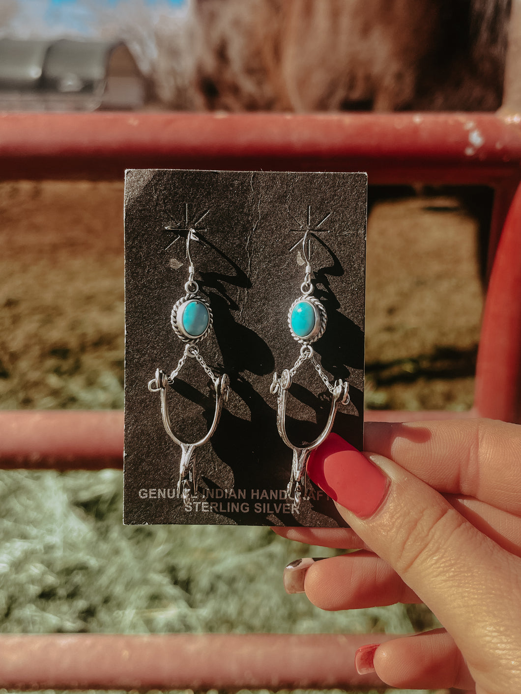 Silver Spur Earrings