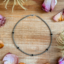Load image into Gallery viewer, Sterling Silver Pearl &amp; Black Onyx Necklace – 15”
