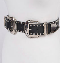 Load image into Gallery viewer, Double Buckle Studded Belt
