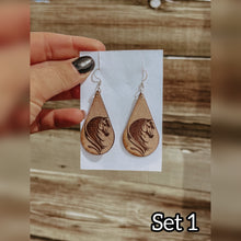 Load image into Gallery viewer, Leather horse earrings
