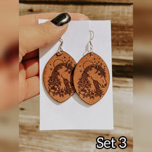 Load image into Gallery viewer, Leather horse earrings
